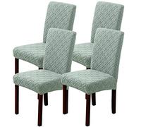 LANSHENG Fundas Sillas de Comedor, Elástica Fundas para Sillas 4 Piezas, Desmontables Lavables (, 4 Piezas)