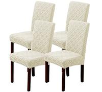 LANSHENG Fundas Sillas de Comedor, Elástica Fundas para Sillas 4 Piezas, Desmontables Lavables (, 4 Piezas)