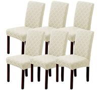 LANSHENG Fundas Sillas de Comedor, Elástica Fundas para Sillas 6 Piezas, Desmontables Lavables (, 6 Piezas)