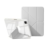 Lanshui 3-Y-Foldable Stand Protective Case with Pen Slot Suitable for iPad Air7/ air6/air5 10.9/Pro 11 Inch Universal(Grey)