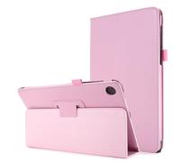 Lanshui Accesorios para tabletas, Funda de Piel sintética con Textura de Lichi, con Tapa y Soporte de Doble Pliegue, Compatible con Lenovo Tab M10 X605F/P10 X705(Rosado)
