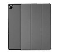 Lanshui Accesorios para tabletas, Funda rígida portátil de Cuero sintético con Tres Pliegues y función Atril, Compatible con Lenovo Tab M9 de 9.0 Pulgadas tb-310FU(Grey)