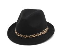 Lanshui Accessories - Sombrero de lana para mujer para otoño e invierno, sombrero de jazz de vaquero británico, sombrero pequeño de ala enrollada, sombrero de vaquero tibetano, Negro, 6 7/8 / 7 1/8