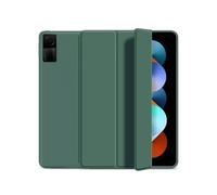 Lanshui Anti Drop Silicone Shell, Triple Fold Tablet Protective Case Suitable for Redmi Pad SE 8.7 Inch(Dark Green)