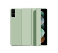 Lanshui Anti Drop Silicone Shell, Triple Fold Tablet Protective Case Suitable for Xiaomi 6/6pro 11 Inch(Matcha Green)