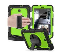 Lanshui Anti Drop Silicone Shell with Shoulder Strap, Tablet Protective Case Suitable for Samsung Galaxy Tab A9 Plus-11 Inch(Black+Yellow Green)
