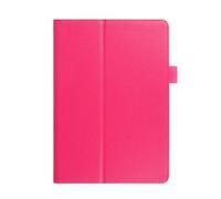 Lanshui - Funda plegable de piel con soporte para tablet compatible con Samsung Galaxy Tab A9 SM-X110 de 8.7 pulgadas (rojo rosa)