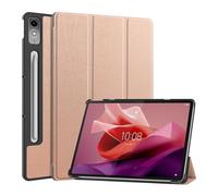 Lanshui - Funda protectora magnética portátil de piel sintética compatible con Lenovo Xiaoxin Pad Pro P12 de 12.7 pulgadas 2023 Tb-371FC (oro rosa)