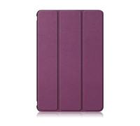 Lanshui - Funda protectora para tablet de tres pliegues, funda de piel sintética con soporte abatible compatible con Samsung Galaxy Tab A9 de 8.7 pulgadas 2023 SM-X110/X115 (morado)