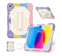 Lanshui Shoulder Strap Protective Case, Horizontal and Vertical Bracket Silicone Cover Suitable for Samsung Galaxy Tab A7 10.5 T505/T500/T507/T505N(Colorful Pink)