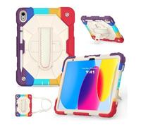 Lanshui Shoulder Strap Protective Case, Horizontal and Vertical Bracket Silicone Cover Suitable for Samsung Galaxy Tab A7 10.5 T505/T500/T507/T505N(Colorful Red)