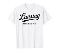 Lansing Michigan 517 Condado de Ingham Okemos Lakes Ciudad Capital Camiseta