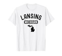 Lansing Michigan 517 Condado de Ingham Okemos Lakes Ciudad Capital Camiseta