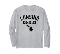 Lansing Michigan 517 Condado de Ingham Okemos Lakes Ciudad Capital Manga Larga