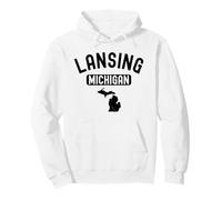 Lansing Michigan 517 Condado de Ingham Okemos Lakes Ciudad Capital Sudadera con Capucha