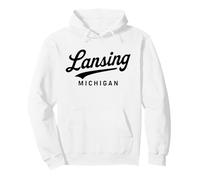 Lansing Michigan 517 Condado de Ingham Okemos Lakes Ciudad Capital Sudadera con Capucha