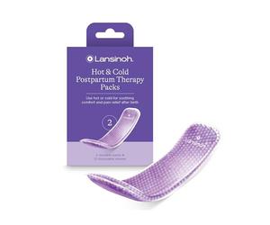 Lansinoh Almohadillas para calor y frío para artículos esenciales posparto, color morado, 2 unidades