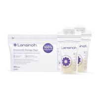 Lansinoh Bolsas de almacenamiento de leche materna, 6 onzas, 50 unidades | Baby Essentials, bolsas de leche materna de congelación y descongelación rápida para alimentar con biberón