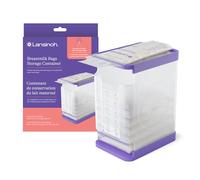 Lansinoh Contenedor de almacenamiento de leche materna con bandeja de congelación rápida, almacena hasta 10 bolsas de leche materna, fabricado sin BPA/BPS, bolsas de congelación vertical y