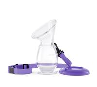 Lansinoh Extractor de leche manual de silicona para madres lactantes | Base de succión, portátil y ligera, con correa para el cuello y tapa protectora para la lactancia materna