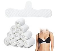LANSKYLAN 10 PCS Forro de Sujetador para Sudor de Algodón Reutilizables, Forro de Sudor Debajo de Senos, Almohadillas para Sujetador Absorbentes Contra la Humedad para Lactancia, Deporte y Uso Diario