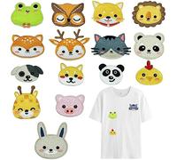 LANSKYLAN 15 PCS Parches Termoadhesivos Pegatinas Ropa Infantil Parche Bordado Parche para Planchar Animal Parches Ropa Rodilleras Pantalones Niños para Jeans Vestidos Chaquetas Mochilas y Sombrero