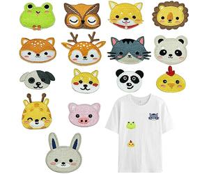 LANSKYLAN 15 PCS Parches Termoadhesivos Pegatinas Ropa Infantil Parche Bordado Parche para Planchar Animal Parches Ropa Rodilleras Pantalones Niños para Jeans Vestidos Chaquetas Mochilas y Sombrero