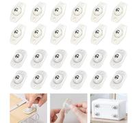 LANSKYLAN 24 PCS Mini Ruedas Adhesivas Giratorias de Plástico, Ruedas de Bolas Pequeñas Autoadhesivas para Muebles, Contenedores y Cajas de Almacenamiento