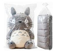 LANSKYLAN 4 PCS Bolsas de Plástico Extra Grandes de 100x150 cm, Bolsas de Almacenamiento Transparentes para Ropa, Bolsa de Embalaje Grande Antipolvo para Equipaje, Maletas y Objetos Personales