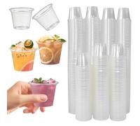 LANSKYLAN 500PCS Vasos de Chupito de Plástico 40ml, Vasos Chupitos Reutilizables, Vaso de Chupito Transparente, Vasos Pequeños Plastico para Shots de Licor, Jello Shots y Bebidas en Fiesta y Cumpleaño