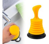 LANSKYLAN Émbolo de Desagüe Desatascador para Fregadero Desatascador de Drenaje Desatascador de Desagüe Desatascador de Mano Desastascador Manual para Baño Cocina Fregadero Bañera (Amarillo)