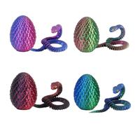 Lansls Juguete De Serpiente Impreso En 3D, Huevos De Serpiente Impresos En 3D, Huevos De Serpiente De Pascua, Animales Impresos En 3D, Regalos para Niños, Decoración del Hogar (A)