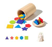 Lansls Montessori 2 En 1 Juguetes a Partir De 1, 2 y 3 Años, Sensoriales De Madera, Juguete Apilable, Juego De Clasificación, Color Forma, Juguetes Educativos, Regalo para Niños (B)
