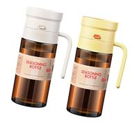 lansuiyour Par de botellas de aceite de cristal con mecanismo de apertura inteligente eficaz apertura automática de los frascos, práctico dispensador vertedor de aceite, apto para personas mayores