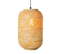 LANTANB Lámpara de araña colgante de estilo rústico del sudeste asiático con cesta de mimbre, lámpara colgante de bambú hueca, luminaria retro artesanal para dormitorio, casa de té, bar, comedor.