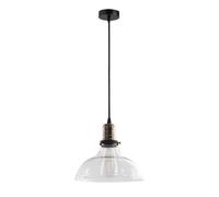 LANTANB - Lámpara de araña de estilo rural americano, casquillo E26, colgante de una sola cabeza, pantalla de cristal creativa en forma de sombrero, accesorios decorativos para granero, restaurante
