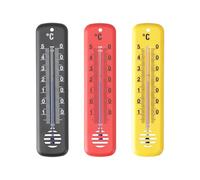 Lantelme 3 unidades de termómetro interior con indicador de temperatura de -25 °C hasta 50 °C, juego de termómetros analógicos, para habitaciones, interiores, exteriores, jardín, colores azul, verde