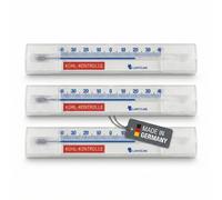 Lantelme Termómetro autoadhesivo para frigorífico, 3 unidades, horizontal, indicador de temperatura de -40 °C a 40 °C, plástico de 14 cm de largo, analógico, para frigorífico, congelador, mostrador
