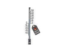 Lantelme Termómetro exterior de 16 cm, indicador de temperatura de -40 °C a 50 °C, analógico, de plástico en negro, también para interior y exterior, jardín, para colgar, color negro