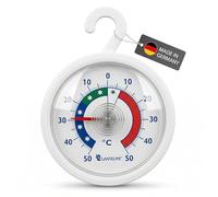 Lantelme Termómetro para frigorífico, 1 unidad, con gancho para colgar, temperatura +/- 50 °C, también para congelador, frigorífico, mostrador de vino, termómetro analógico para frigorífico
