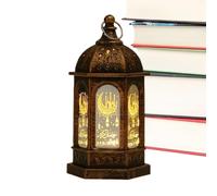 Lantern Centerpieces for Tables, Vintage Led Castle Lantern, Candle Lamp Decoration, Rustic Tabletop Centerpiece, Decorative Ambient Lighting, Home Decor for Daily Indoor Bedside Desks Tables