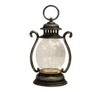 Lantern LED - Lámpara colgante decorativa retro para hogar o exterior | Linterna rústica a pilas con estilo antiguo para camping, senderismo, fiestas y decoración de mesa, 16,2 cm