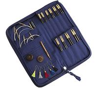 Lantern Moon Agujas de Tejer Intercambiables - 10 Pares de 13cm 5" Puntas - 3 Cordones Giratorios 60,80,100cm - Tapones, Marcadores de Puntada - Tamaños 3,3.25,3.5,3.75,4,4.5,5,5.5,6,8mm