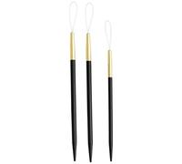 Lantern Moon Finishing Needle Size 1-3 Refinamiento Agujas, Ébano, Oro/Negro, OS