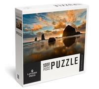 Lantern Press Rompecabezas de 1000 piezas, Cannon Beach, Oregon, Haystack Rock at Sunset