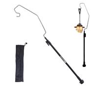 Lantern Stand - Adjustable Foldable Lamp Holder, Telescopic Rotating Post Stand, Lightweight Metal Camping Lamp Hanger | for Outdoor Hiking Night Fishing Desktop Photography Family Friends Activities