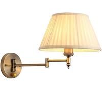 Lantern Wall Light Golden Cloth Art Lampshade Copper Lamp Arm Adjustable E27 Base Indoor for Kitchen Island Hotel Cafe Bar Living Room Bedroom