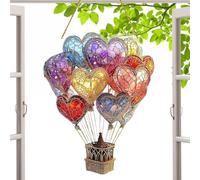 Lanterne Montgolfière En Papier - Decoración Lumineuse Suspendue Pour Fête, Mariage, Aniversario, Linternas Chinoises Colorées, Effet Flottant, Idéal Pour Intérieur Et Extérieur, Ambiance Féérique Et