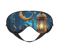 Lanterns, The Moon and Palm Trees - Antifaz para dormir con correa ajustable, cómoda cubierta para los ojos para viajes, yoga, siestas, dormir y relajarse