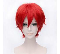 LanTing Cosplay Wig Assassination Classroom Akabane Karma Red Wigs Corta Styled Frauen Cosplay Party Fashion Anime Human Costume Full wigs Synthetic Haar Heat Resistant Fiber Style 8